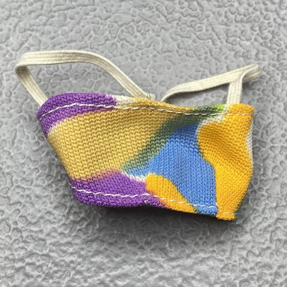 Vintage 1970s Barbie Clone MOD Psychedelic Swirl Tricot Halter Mini Skirt Bikini - Picture 4 of 7